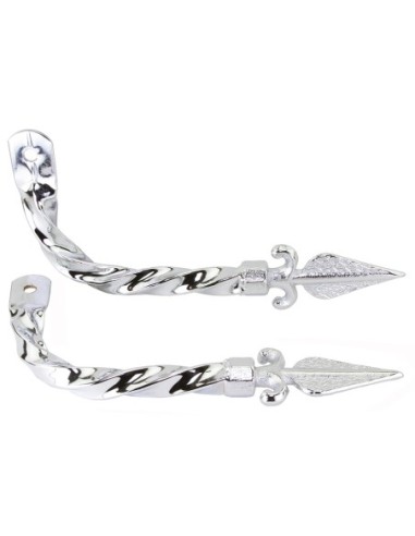 Twisted Muffler With Arrow End Chrome.